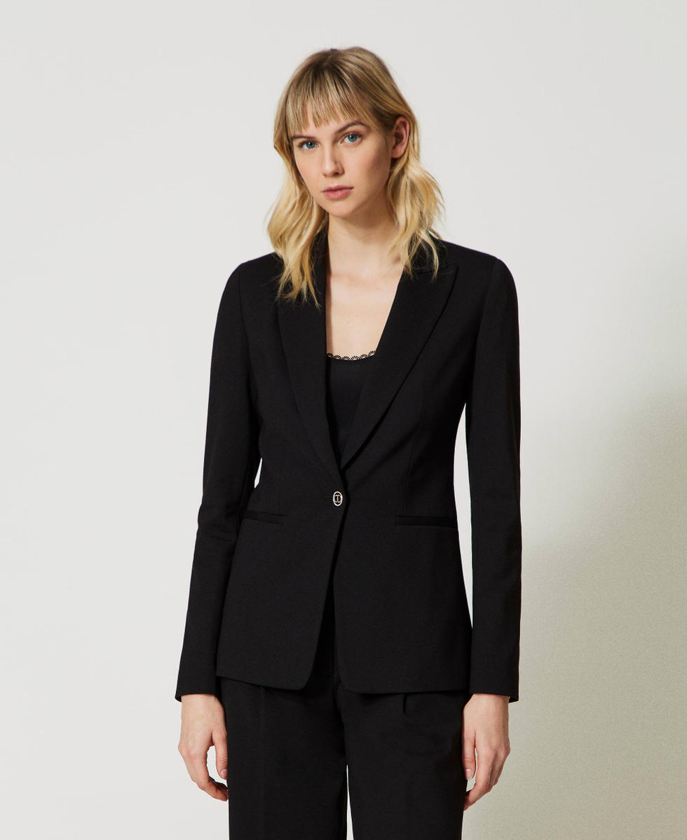 Giacca blazer monopetto Donna, Nero