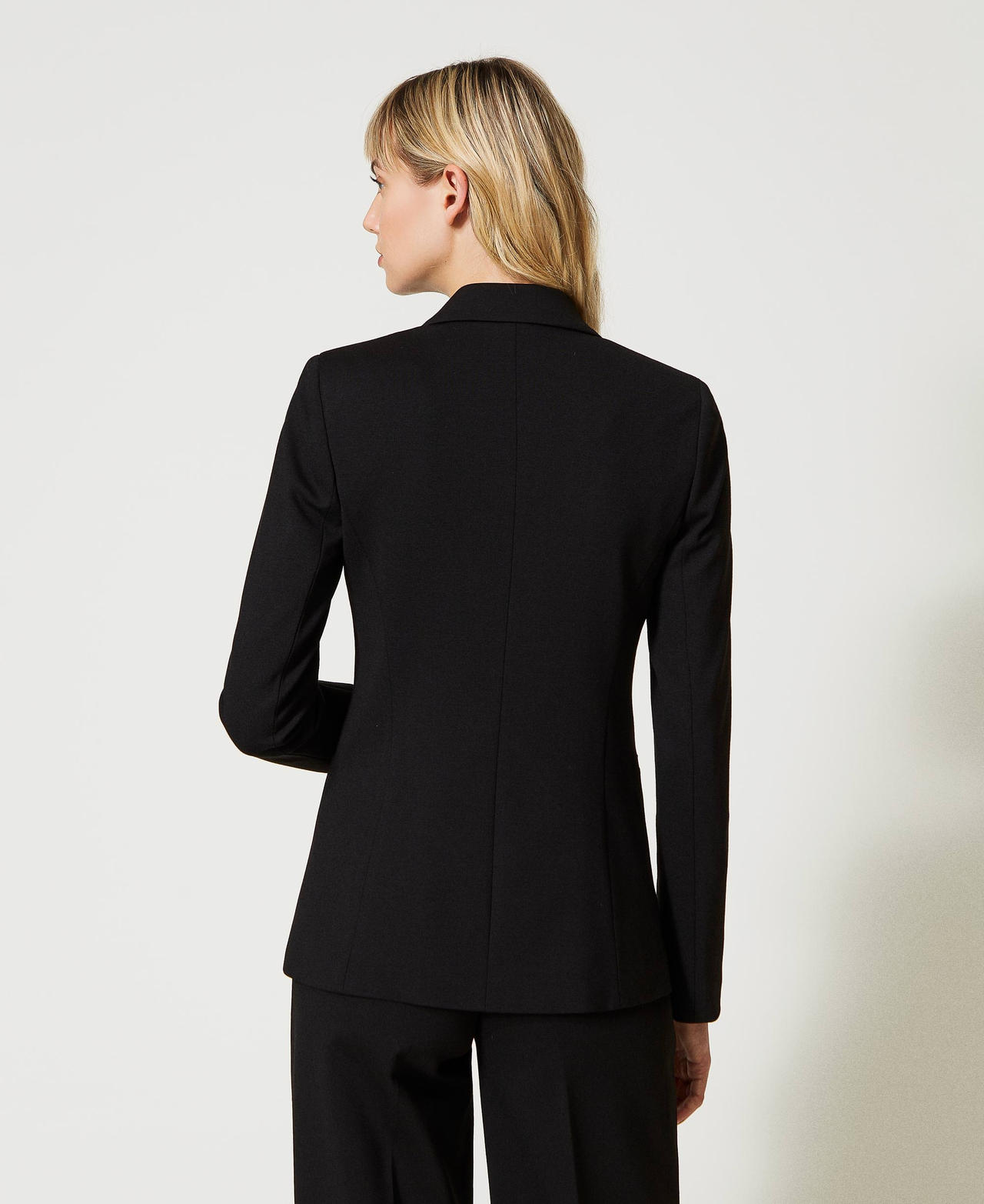Single breasted blazer Woman Black TWINSET Milano