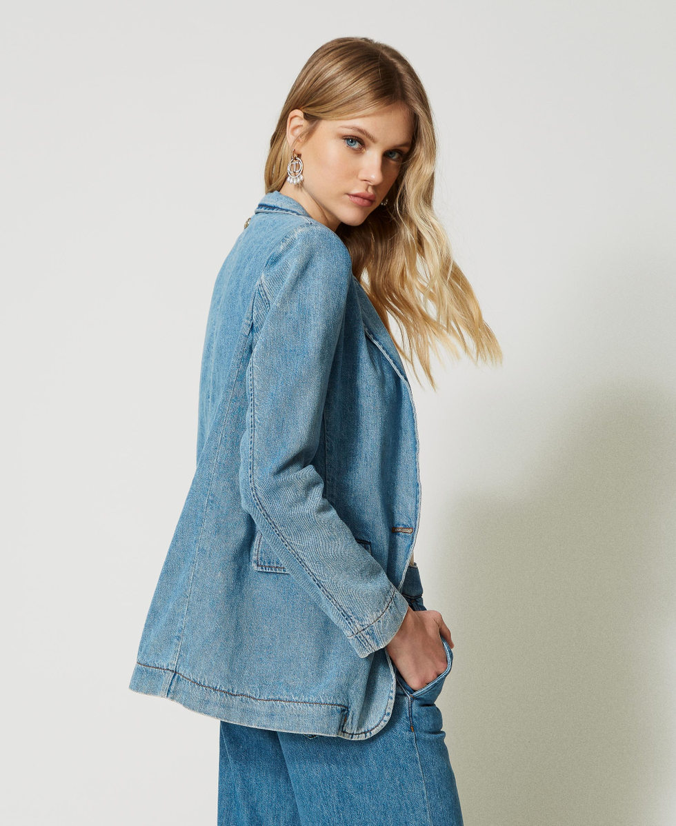 Denim blazer Woman Blue TWINSET Milano