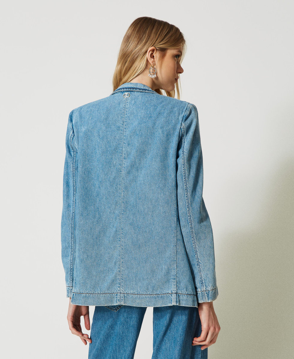 Denim blazer Woman, Blue | TWINSET Milano