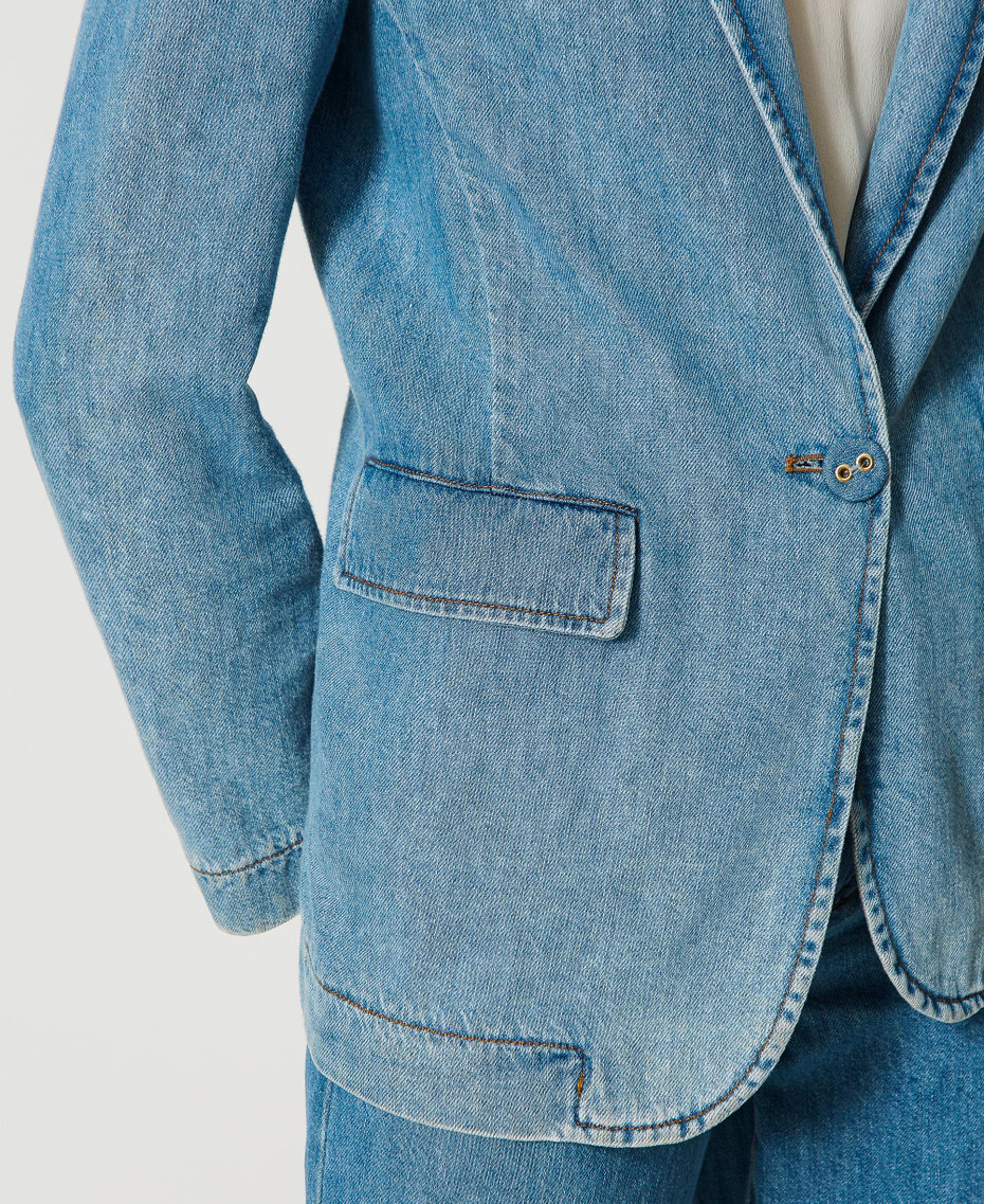 Giacca blazer in jeans Blu "Denim Medio" Donna 231TP2210-06