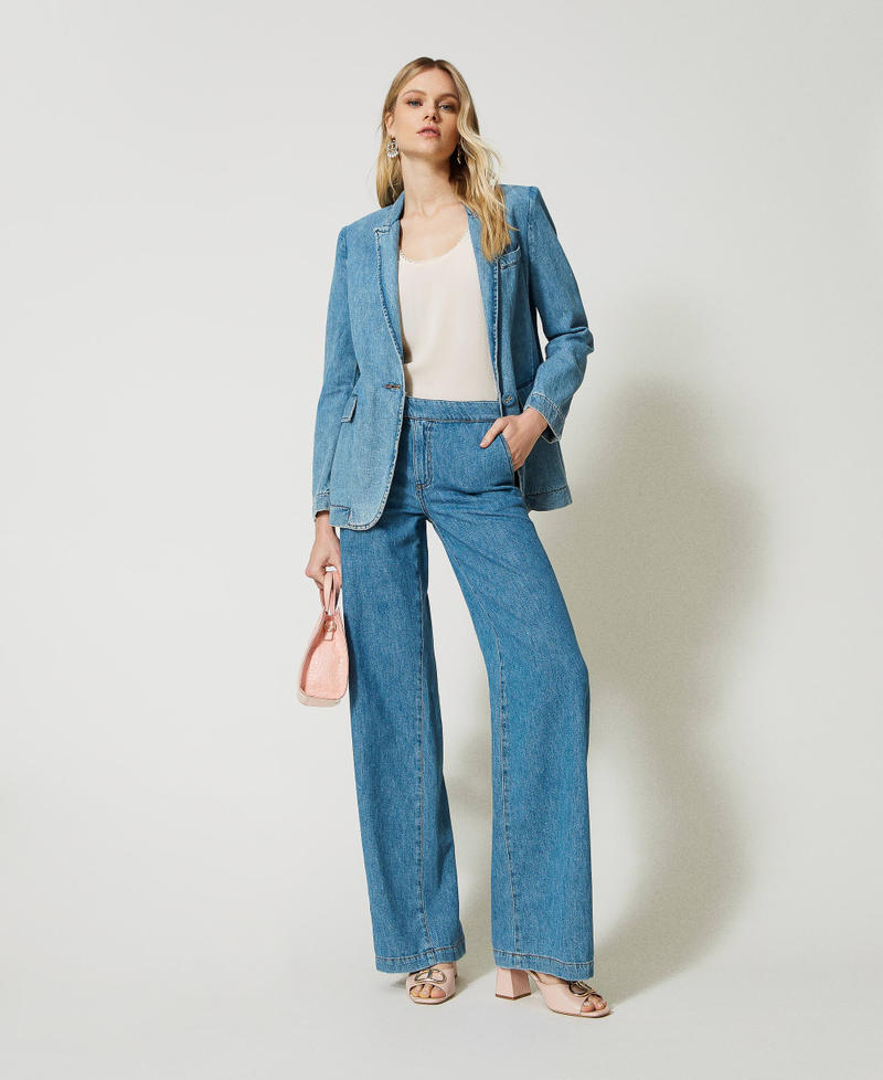 Giacca blazer in jeans Blu "Denim Medio" Donna 231TP2210-0T