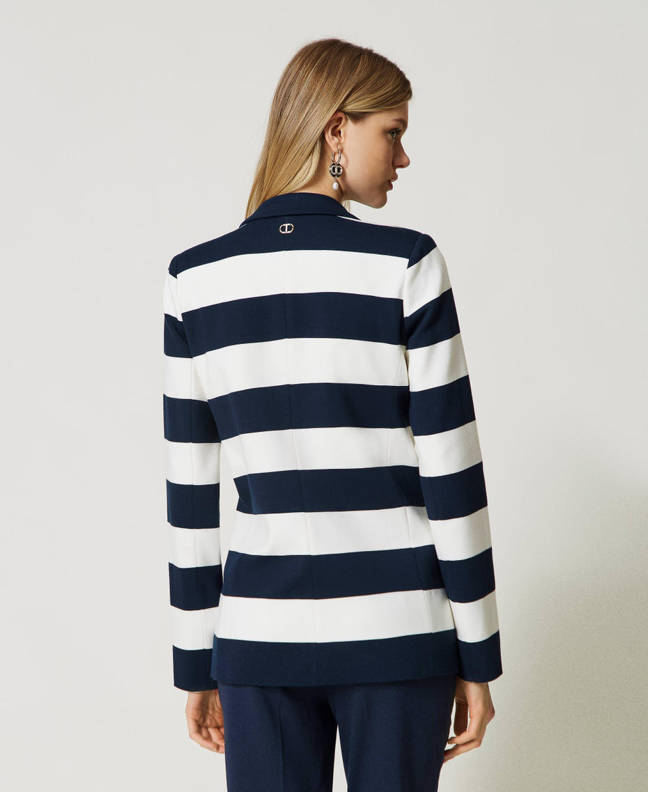 Yarn-dyed striped blazer