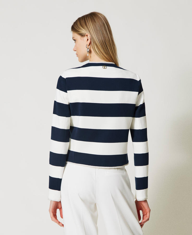 Blouson à rayures avec perles