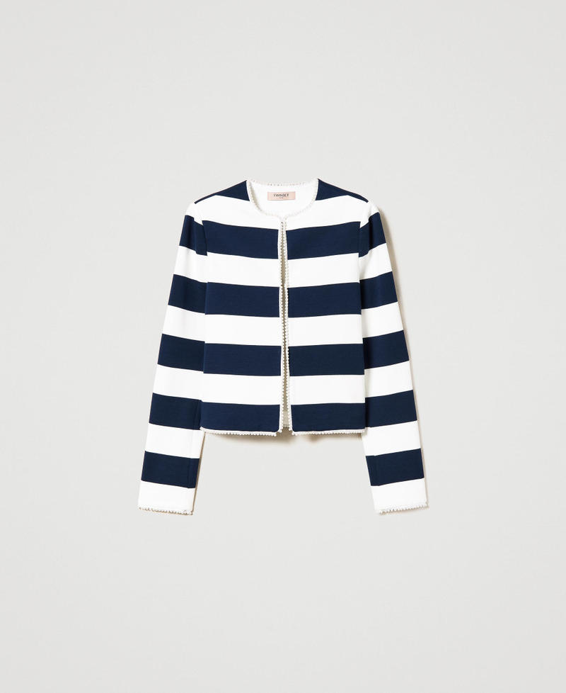 Blouson à rayures avec perles