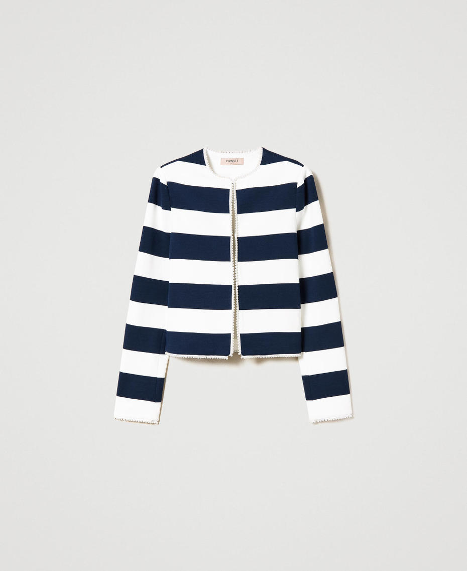 Blouson à rayures avec perles