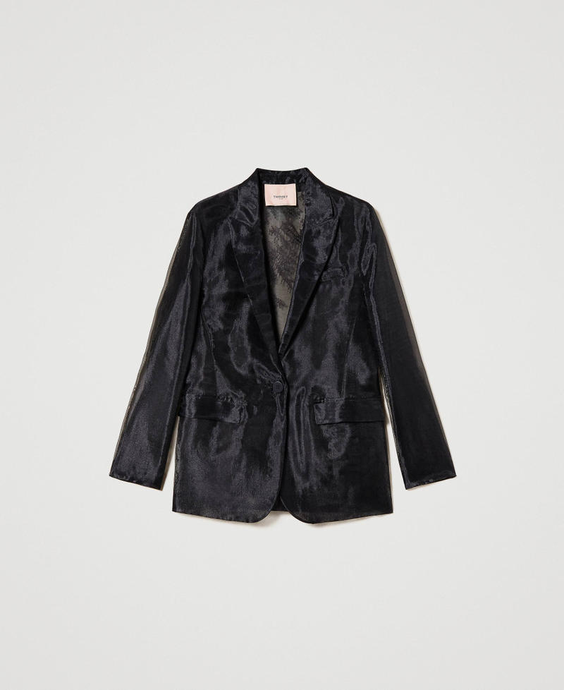 Organza and lace blazer