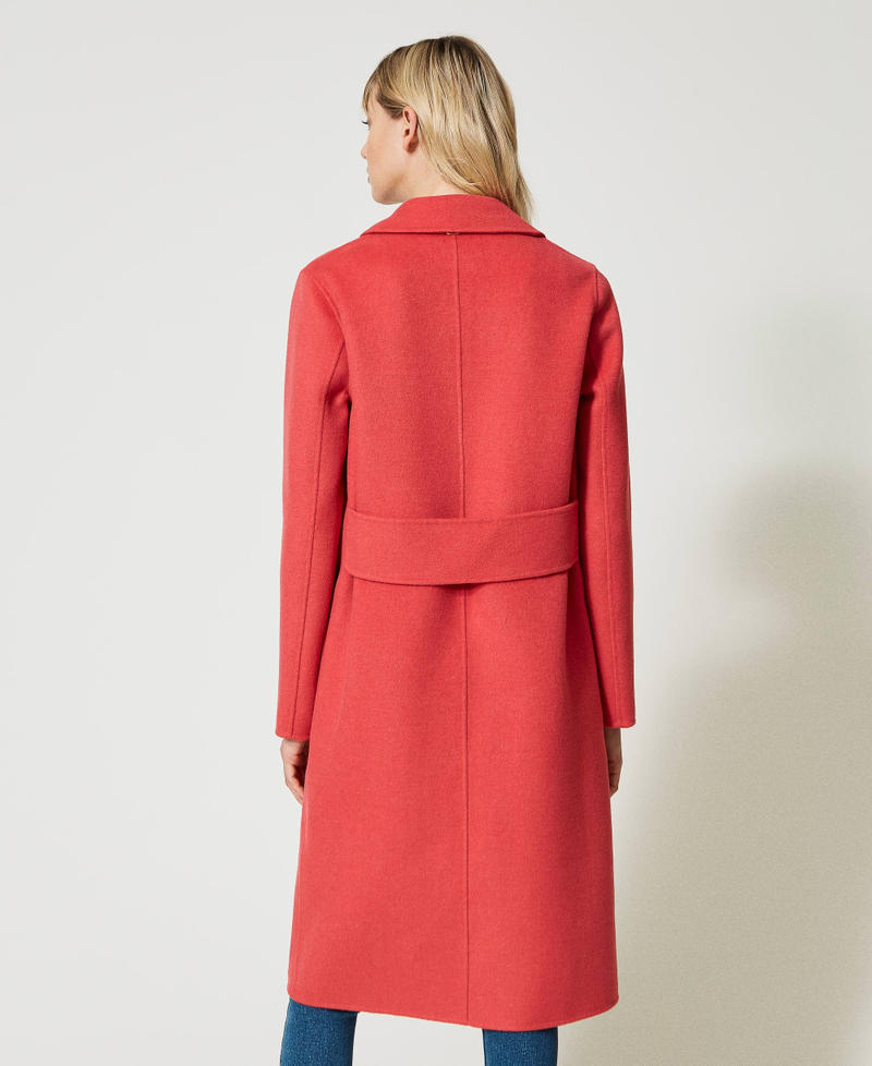 Doubled wool blend cloth coat Azalea Pink Woman 231TP2350_00453_04