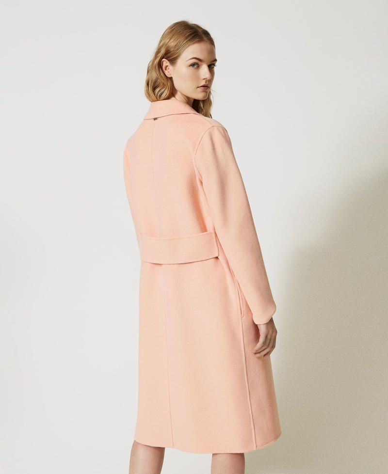 Doubled wool blend cloth coat Azalea Pink Woman 231TP2350-04