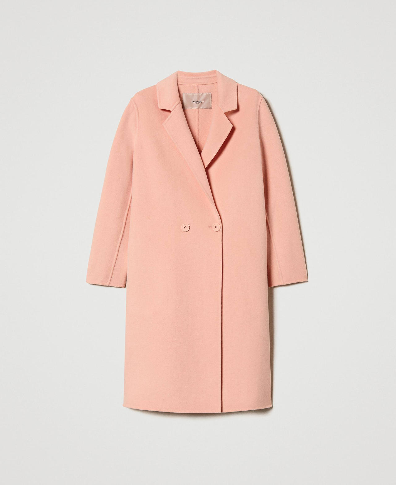 Peach wool coat on sale