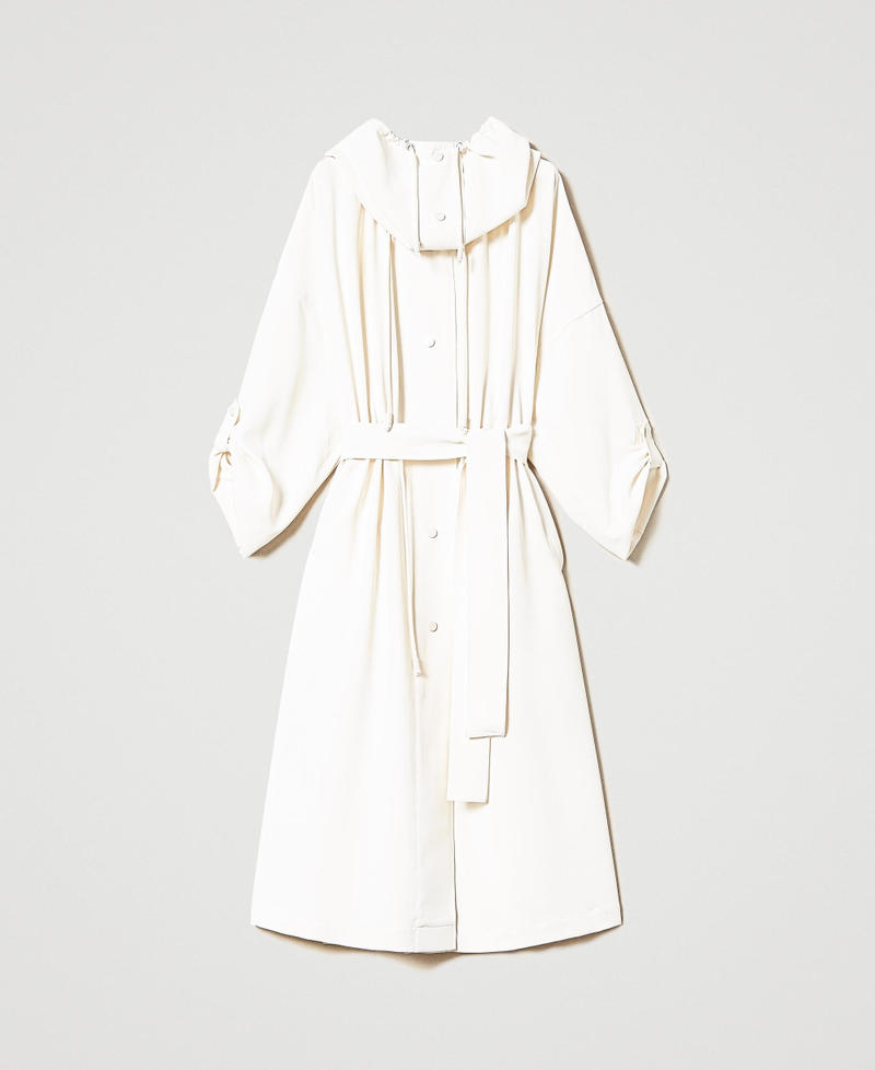 Lange Parka aus Stretch-Cady-Crêpe