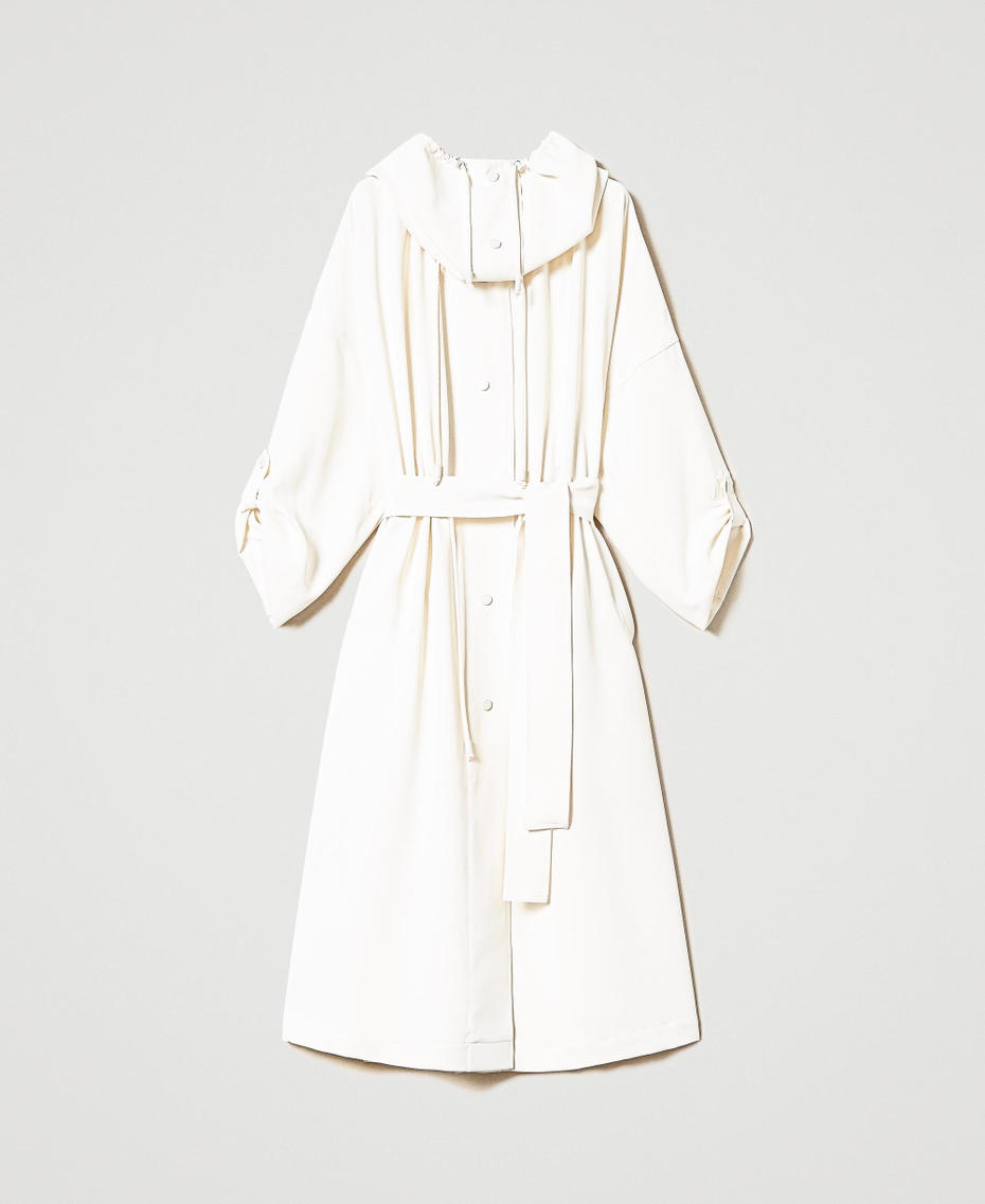 Lange Parka aus Stretch-Cady-Crêpe