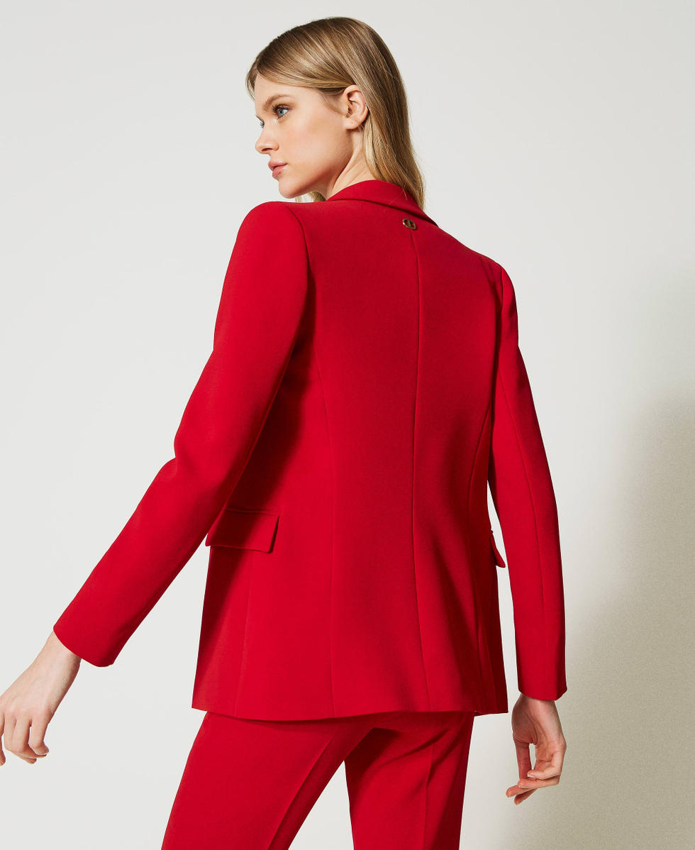 Giacca blazer in cady cr&ecirc;pe