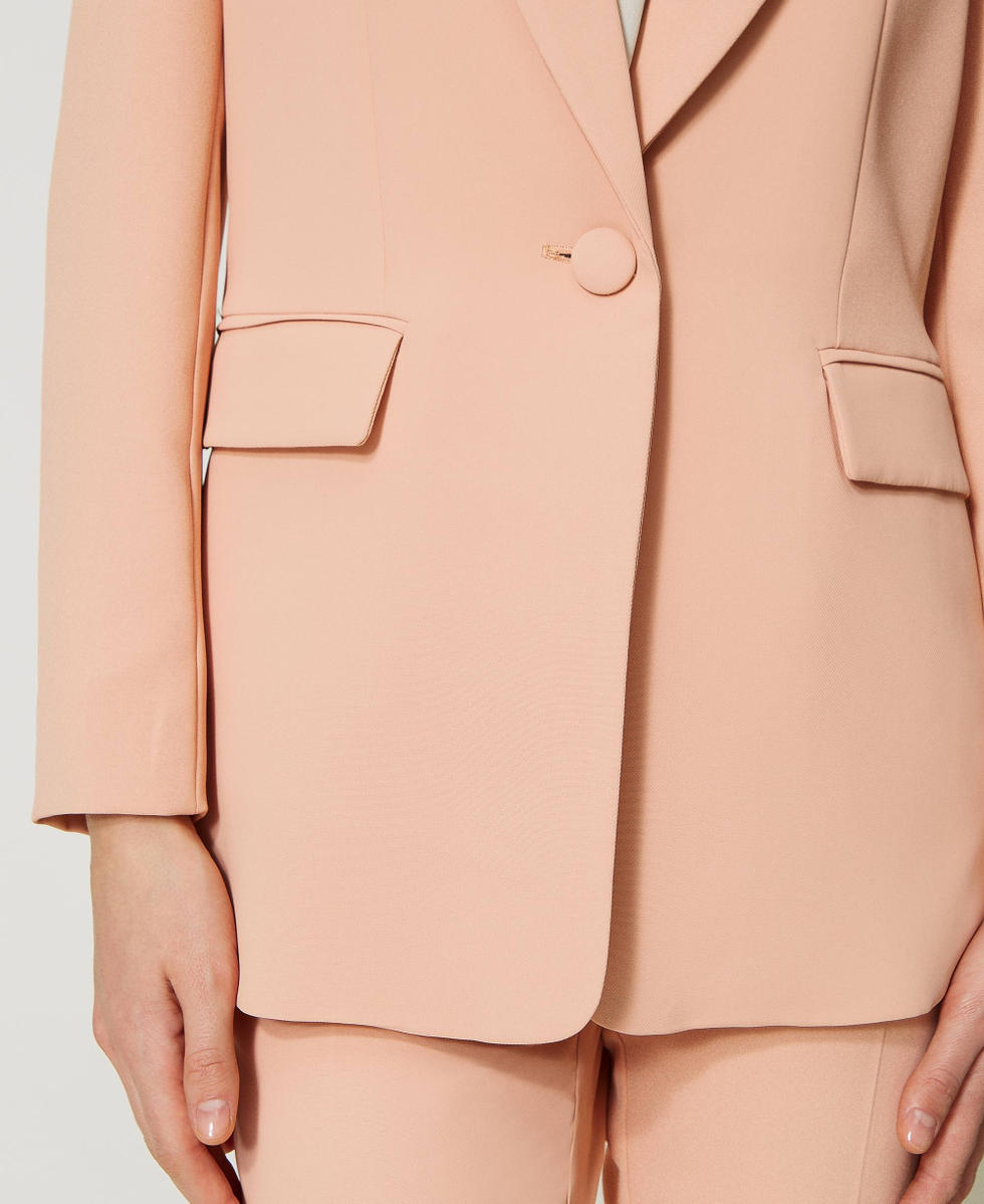 Crêpe cady blazer Woman, Pink | TWINSET Milano