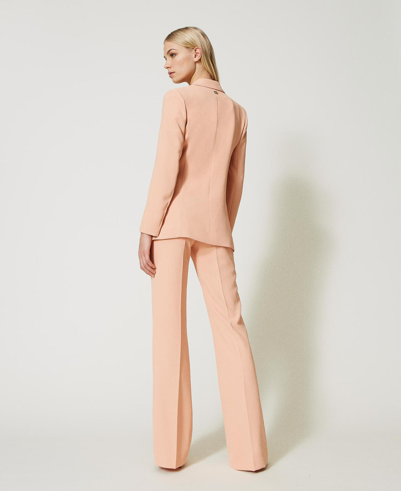 Cr&ecirc;pe cady flared trousers "Candy Peach" Pink Woman 231TP2394_00867_03
