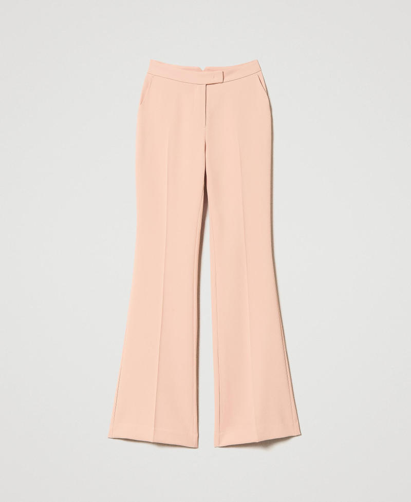 Cr&ecirc;pe cady flared trousers "Candy Peach" Pink Woman 231TP2394_00867_S0