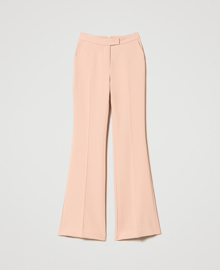 Cr&ecirc;pe cady flared trousers "Candy Peach" Pink Woman 231TP2394_00867_S0