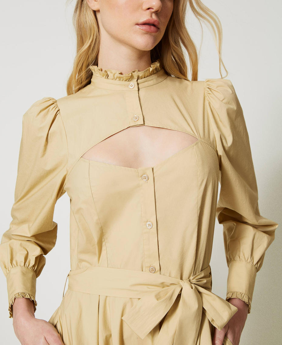 Robe en popeline avec ouverture