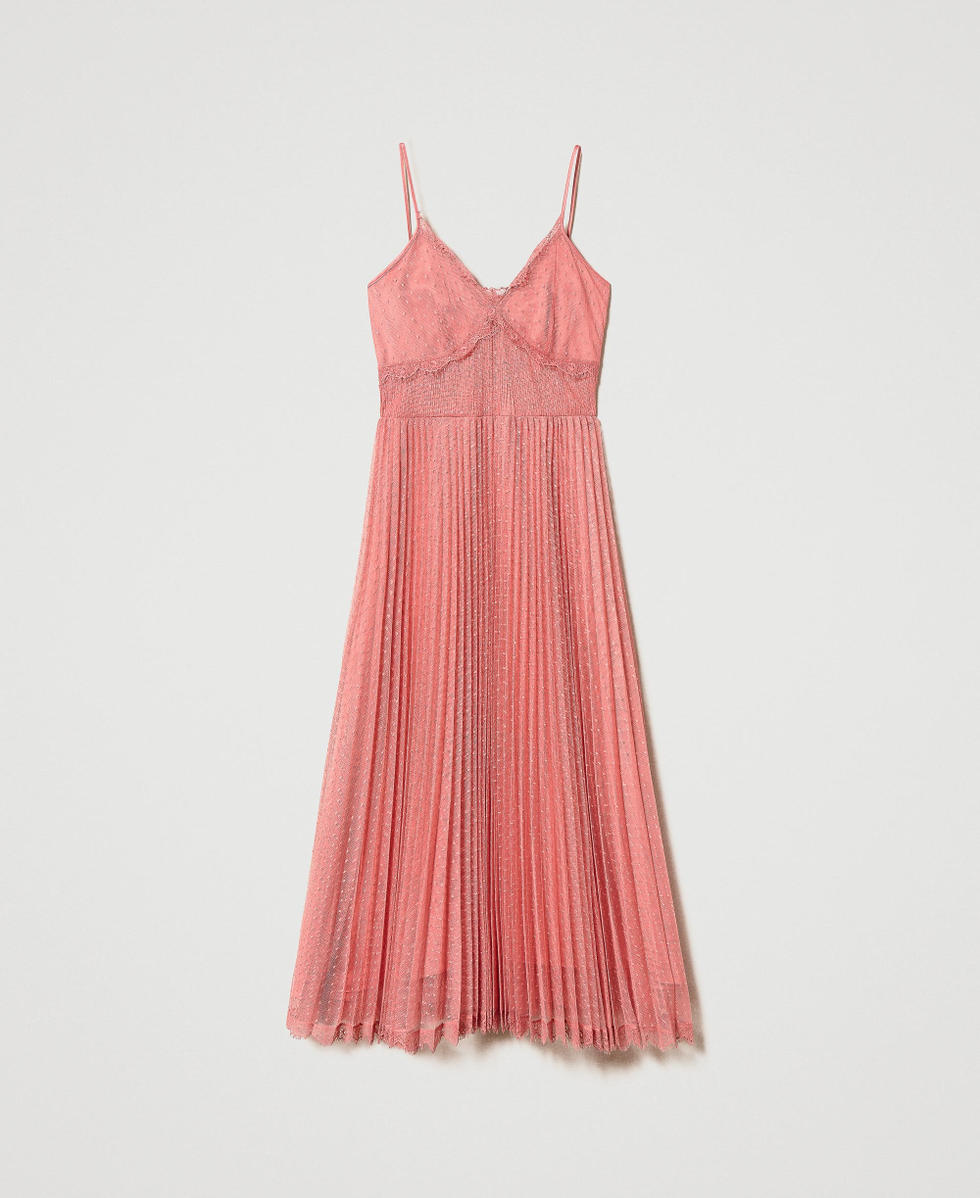 Full-length plumetis tulle dress