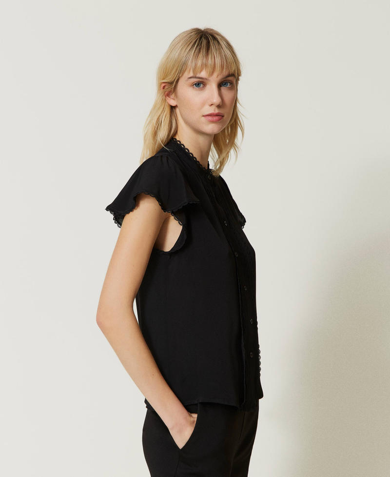 Camicia in misto seta