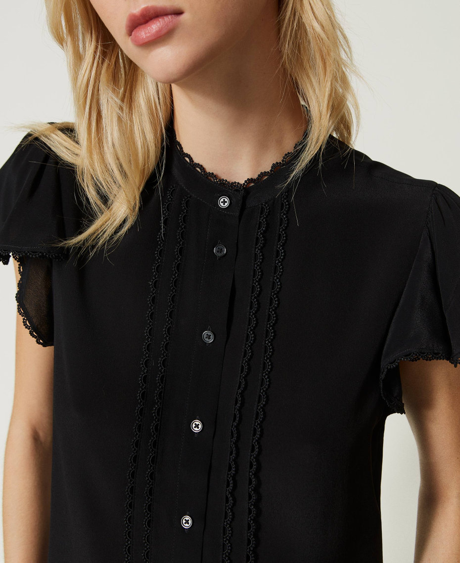 Camicia in misto seta