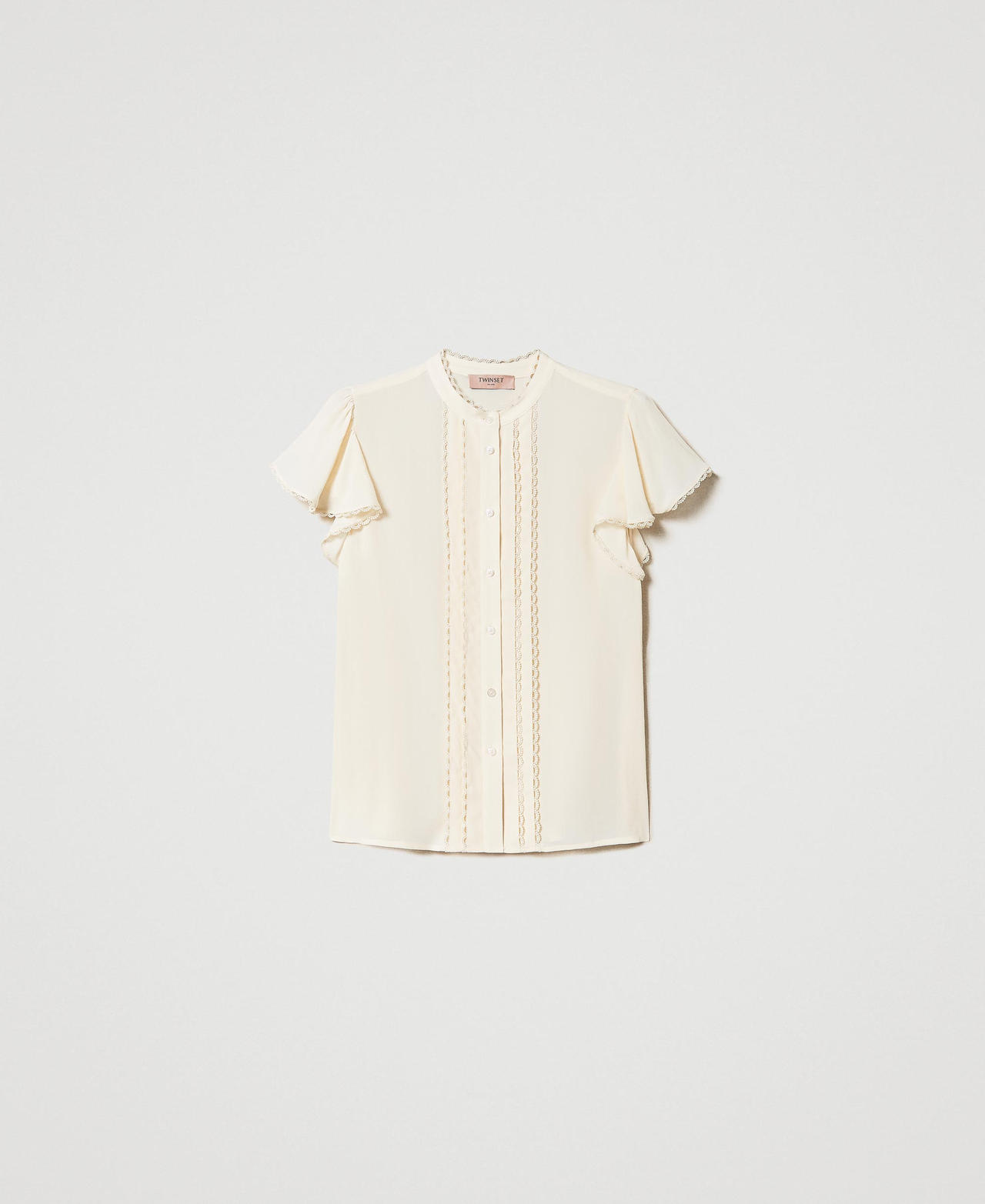 Camicia in misto seta Bianco Neve Donna 231TP2452_00282_0S