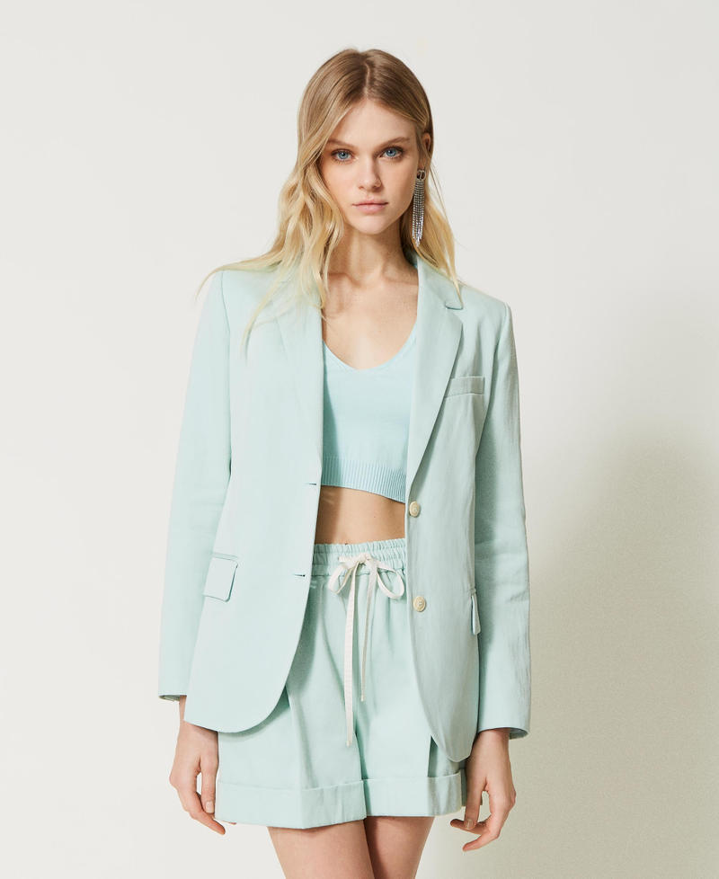 Blazer en lin mélangé