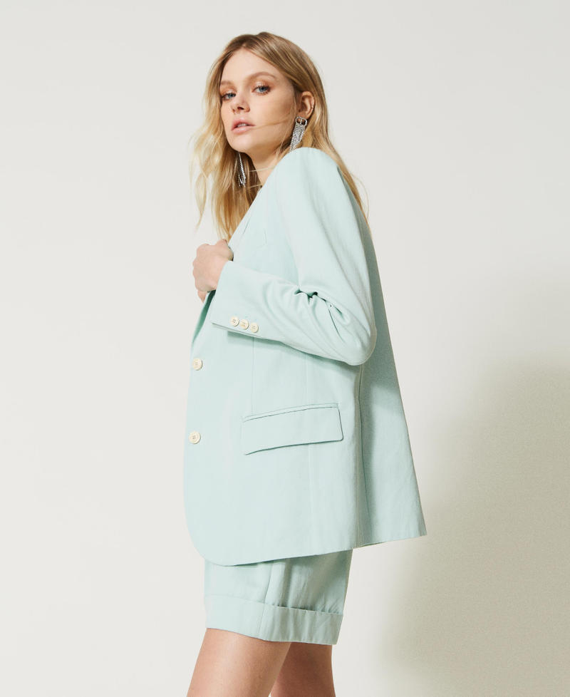 Blazer en lin mélangé