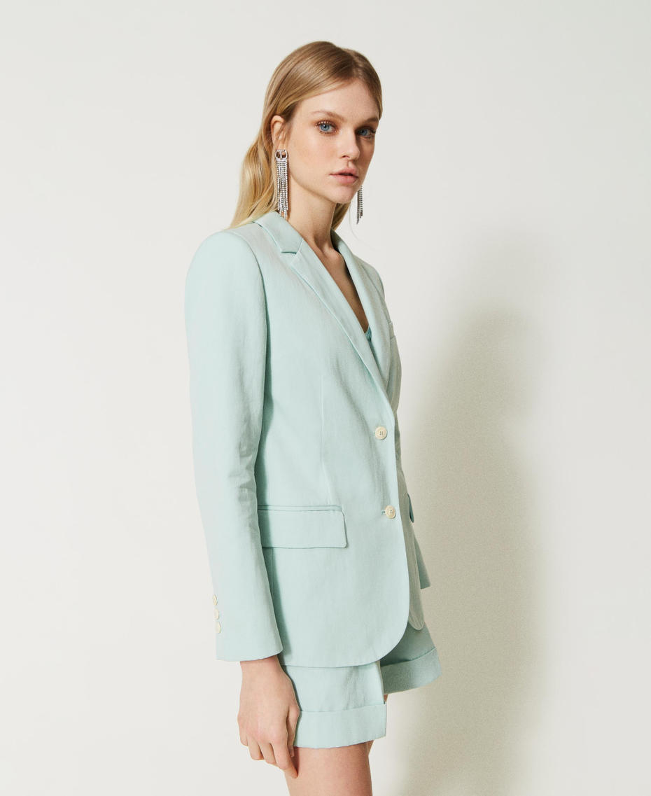 Blazer en lin mélangé