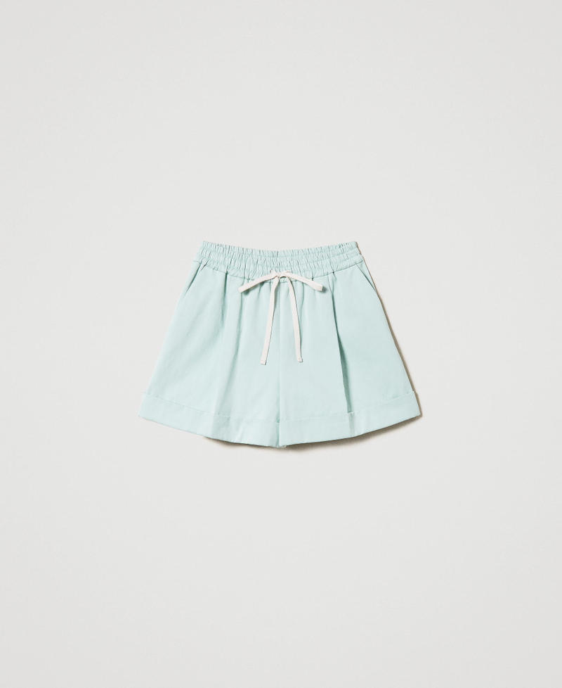 Short en lin mélangé Femme, Vert | Milano
