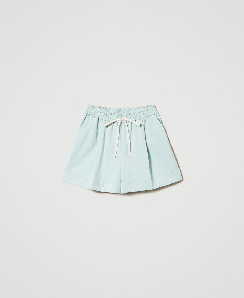 Shorts in misto lino Verde Agave Donna 231TP2546-0S