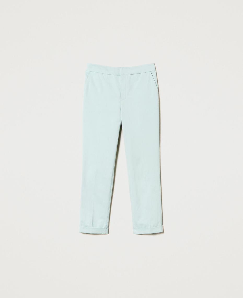Pantaloni a sigaretta in misto lino