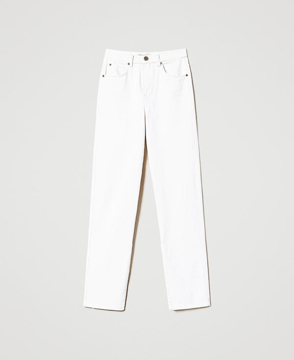 Pantaloni straight fit in bull