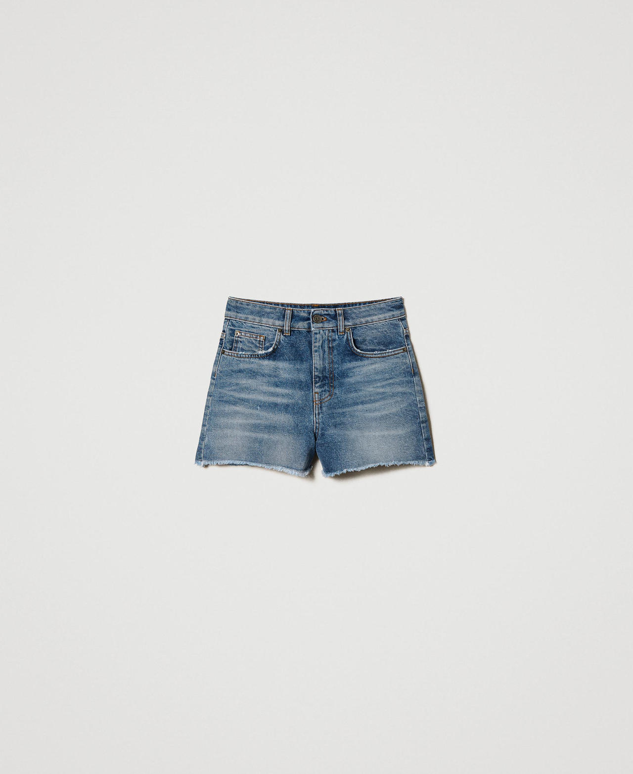 Shorts in jeans sfrangiati Denim Donna 231TP2581-0S