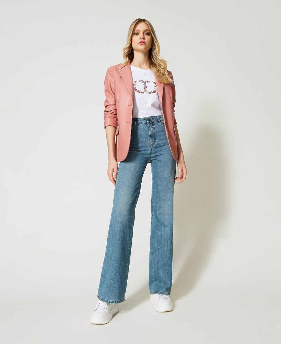 Jeans flare a vita alta Donna Blu TWINSET Milano