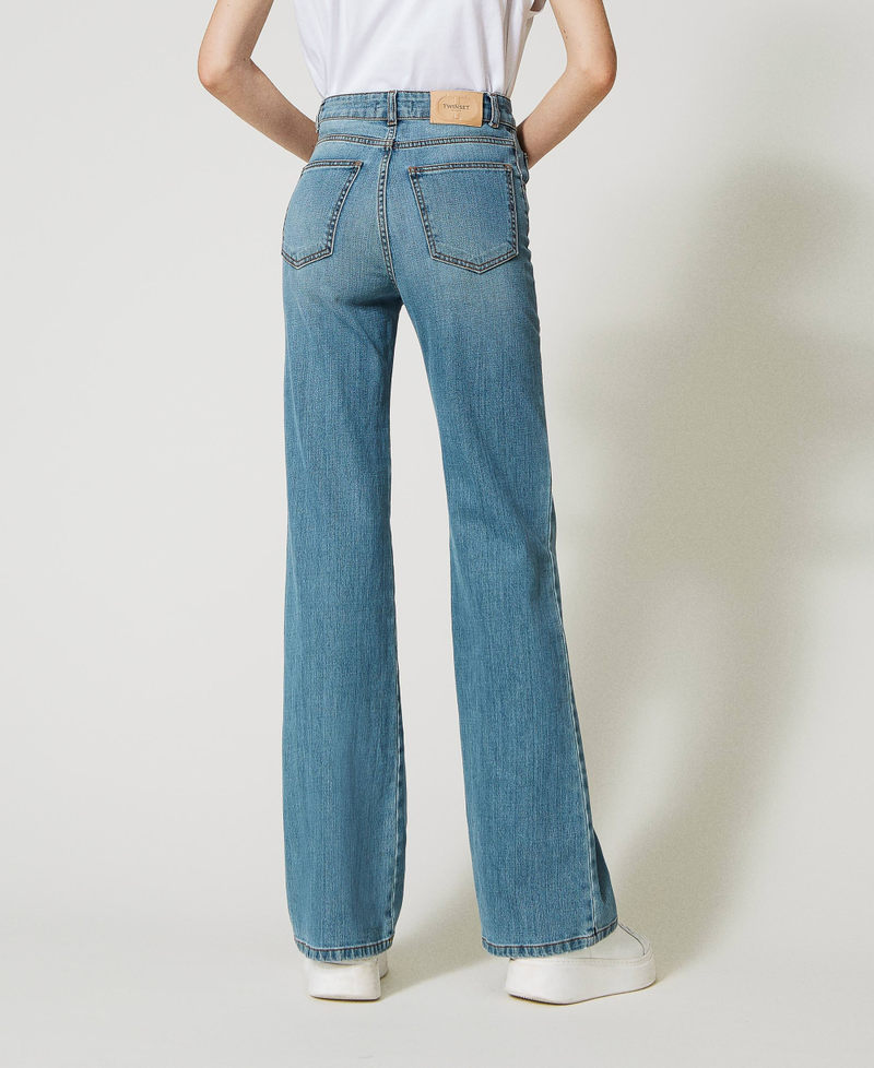 High waist flared jeans "Mid Denim" Blue Woman 231TP2588-03