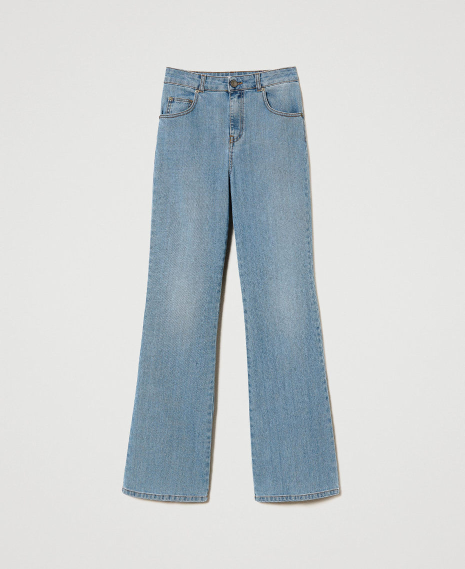 High waist flared jeans "Mid Denim" Blue Woman 231TP2588-0S