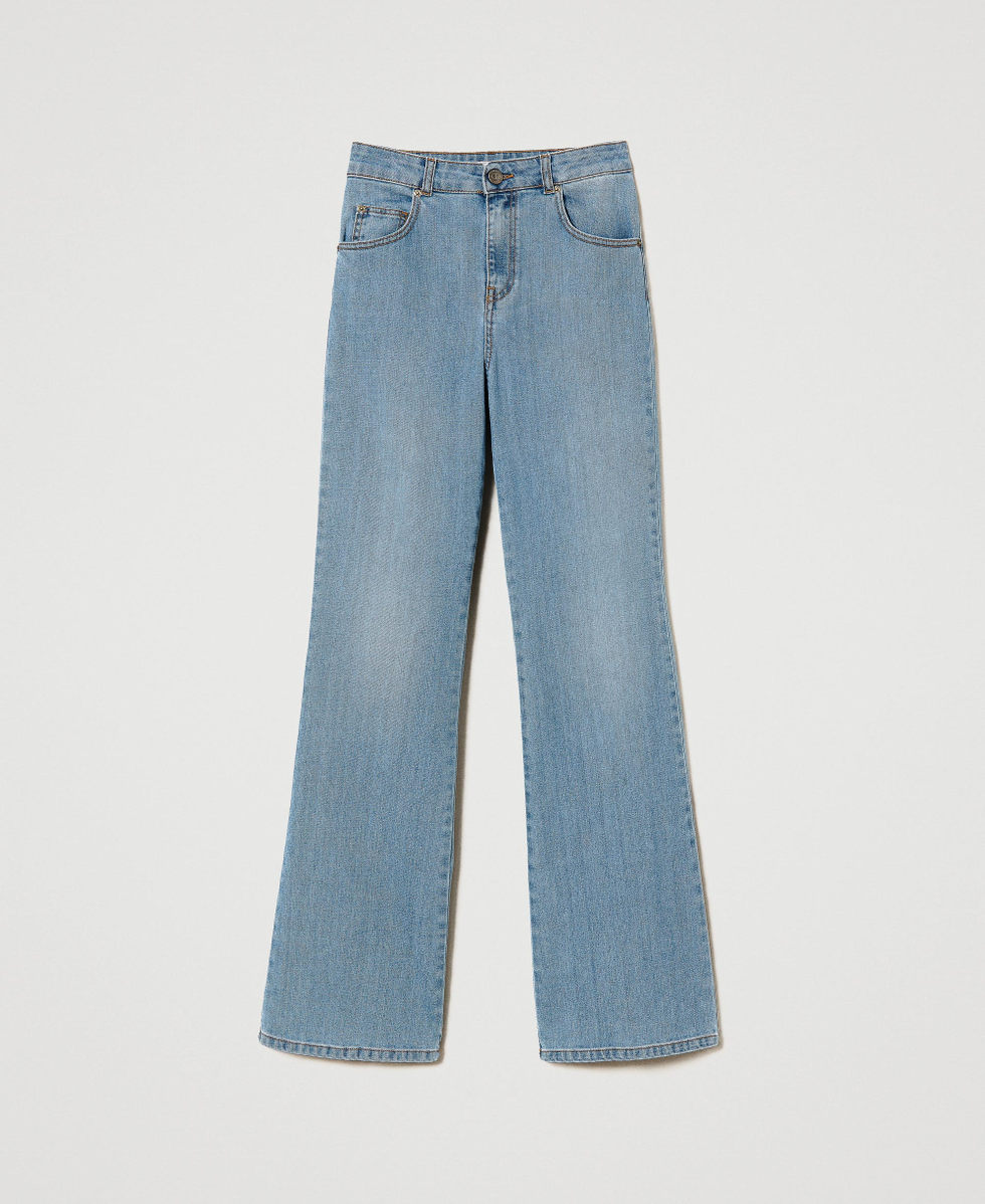 High waist flared jeans "Mid Denim" Blue Woman 231TP2588_01611_S0