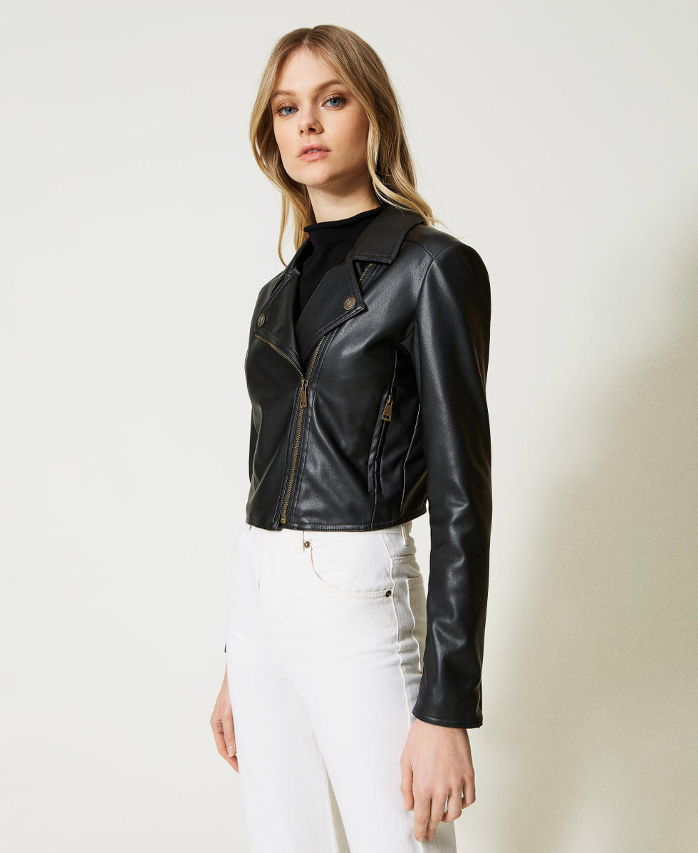 Satin biker jacket on sale