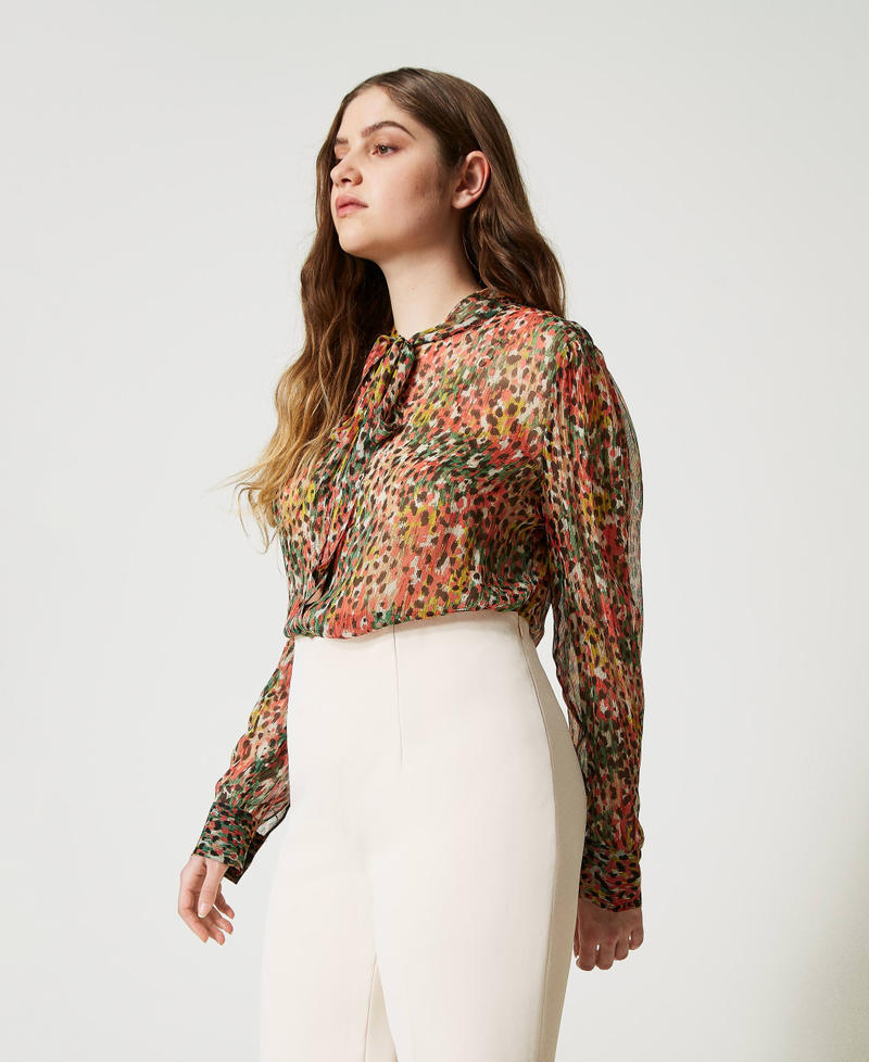 Creponne shirt with animal print