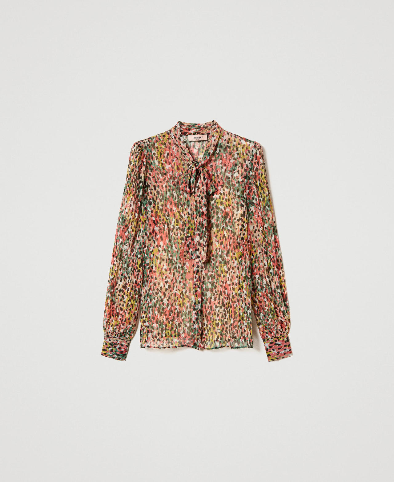 Creponne shirt with animal print