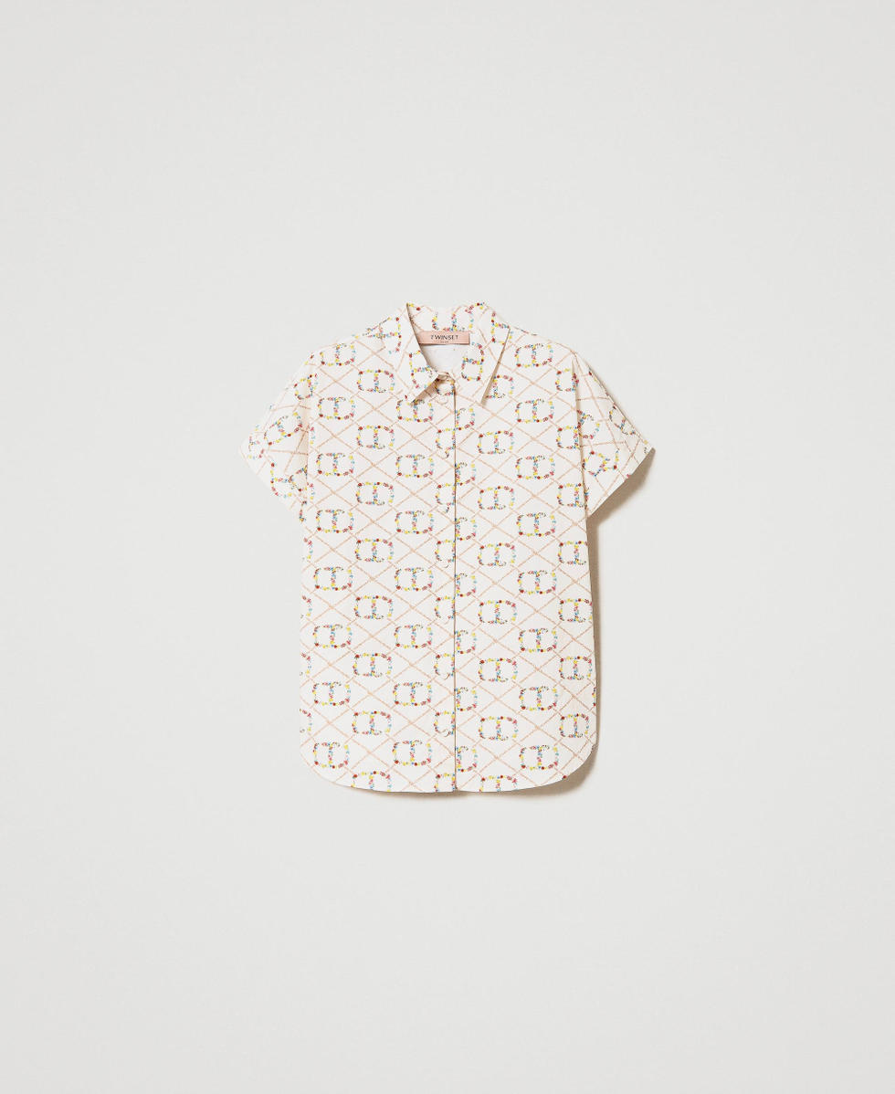 Short sleeve shirt with Oval T all over