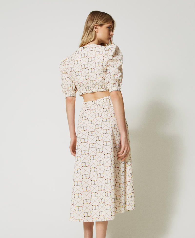 Abito longuette con Oval T all over
