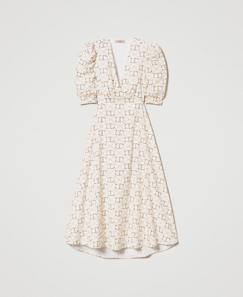 Abito longuette con Oval T all over