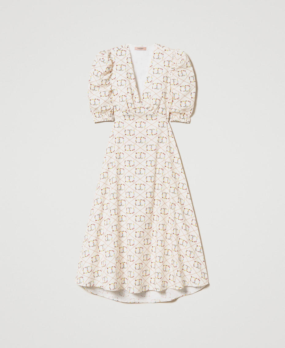 Abito longuette con Oval T all over