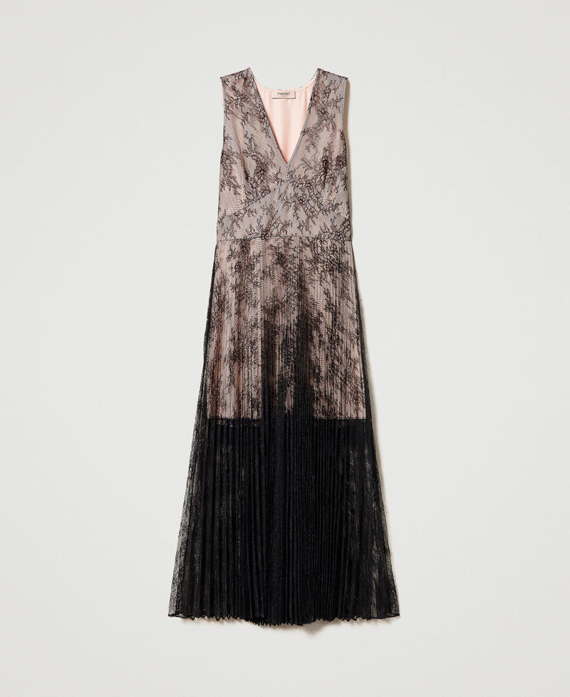 ワンピース Lace-Trimmed Pleated LongDress DHgate.com:Womens Maxi Pleated Lace Patchwork Evening Gown