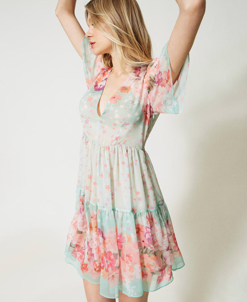Robe courte en crépon
