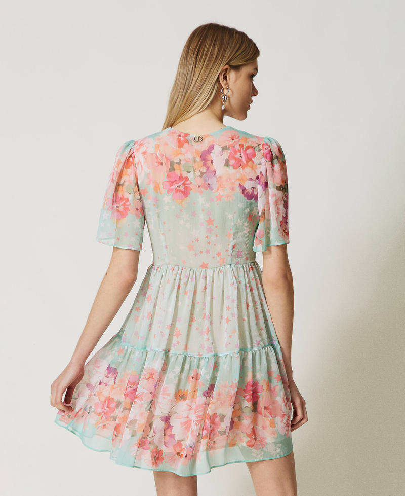 Robe courte en crépon