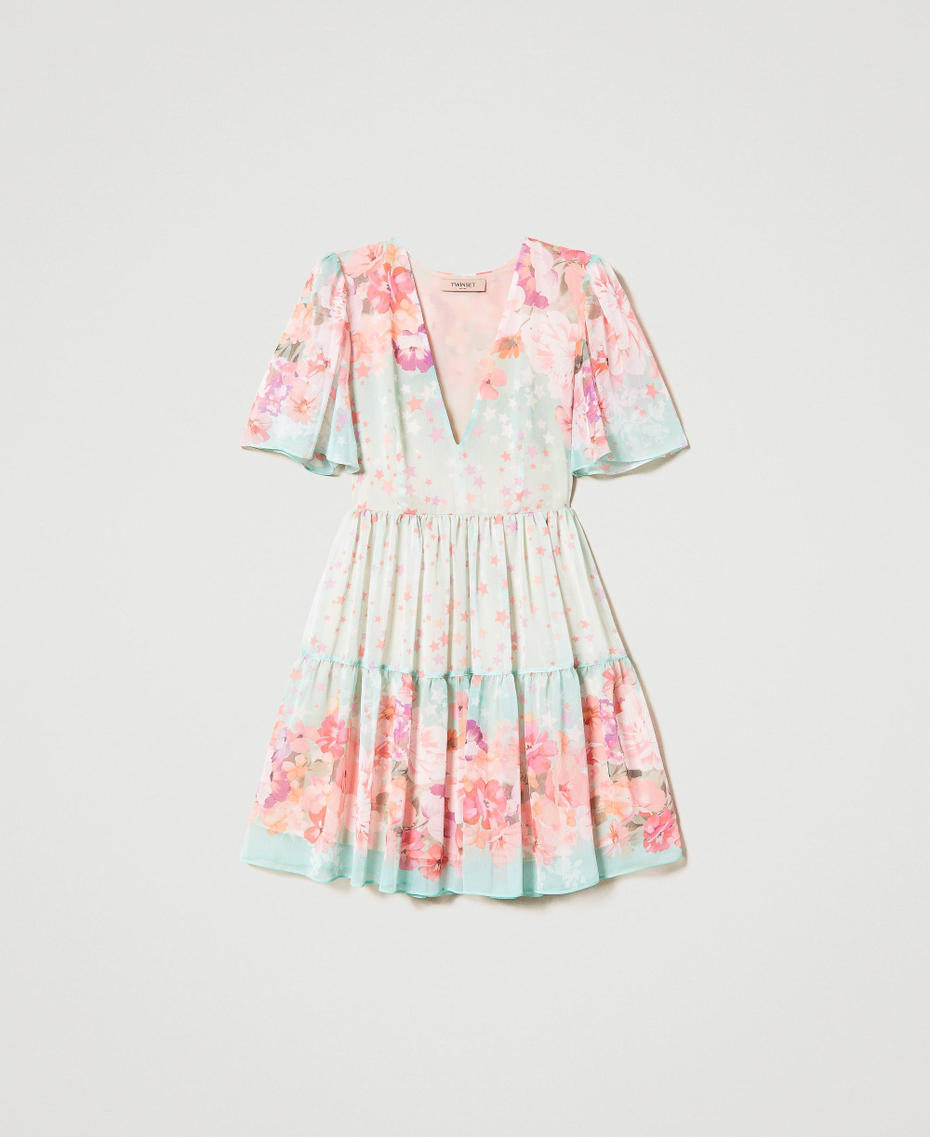 Kurzes Kleid aus Krepon