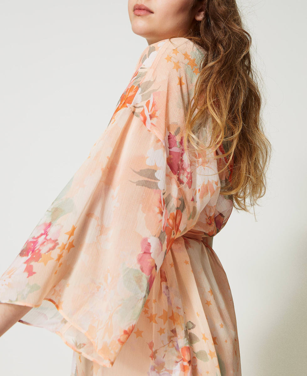 Vestidos de crepe de seda estampados sale